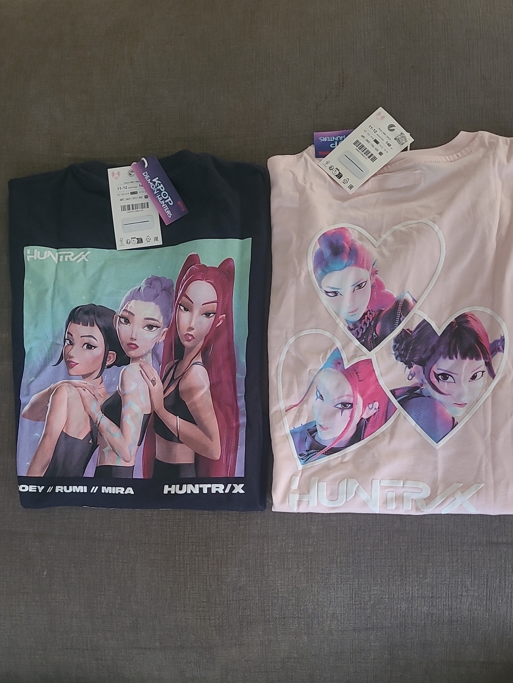 Two NWT K-Pop Demon Hunters HUNTR/X Graphic T-shirts